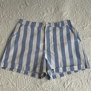 Women's English Factory Striped Shorts Size Large